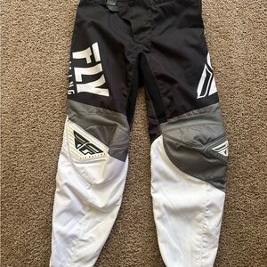Fly Racing Men's Black, Gray, and White Pants
